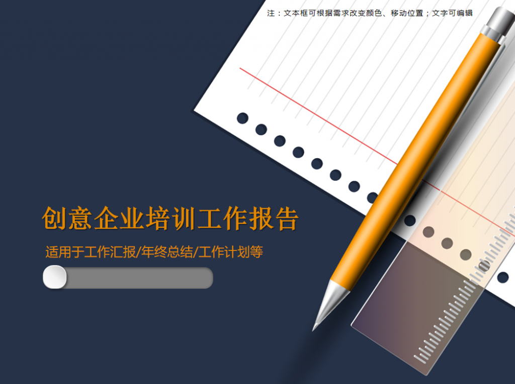 创意企业培训工作报告PPT模板插图