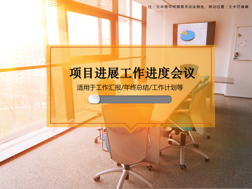 项目进展工作进度会议PPT模板插图