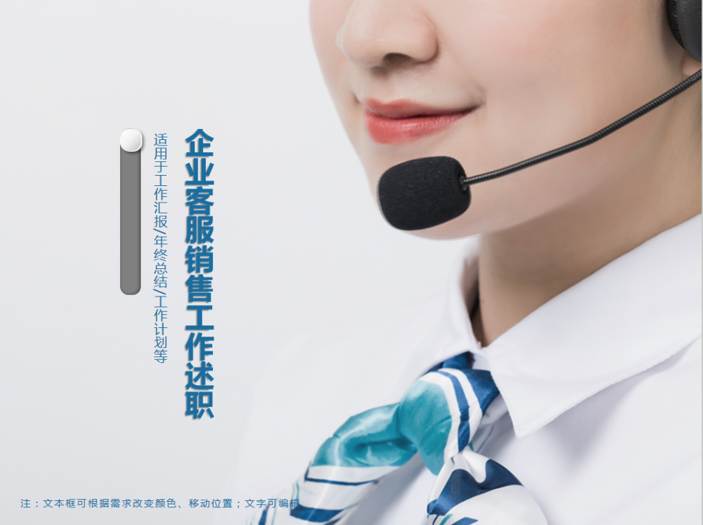 企业客服销售工作述职报告PPT模板插图
