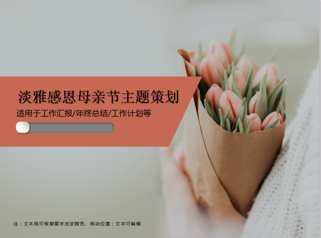 感恩母亲节主题策划PPT模板插图