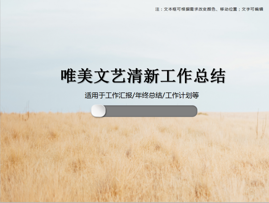 唯美文艺清新工作总结商务PPT模板插图