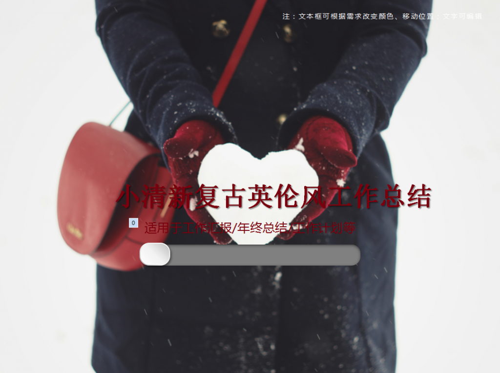 小清新复古英伦风工作总结PPT模板插图