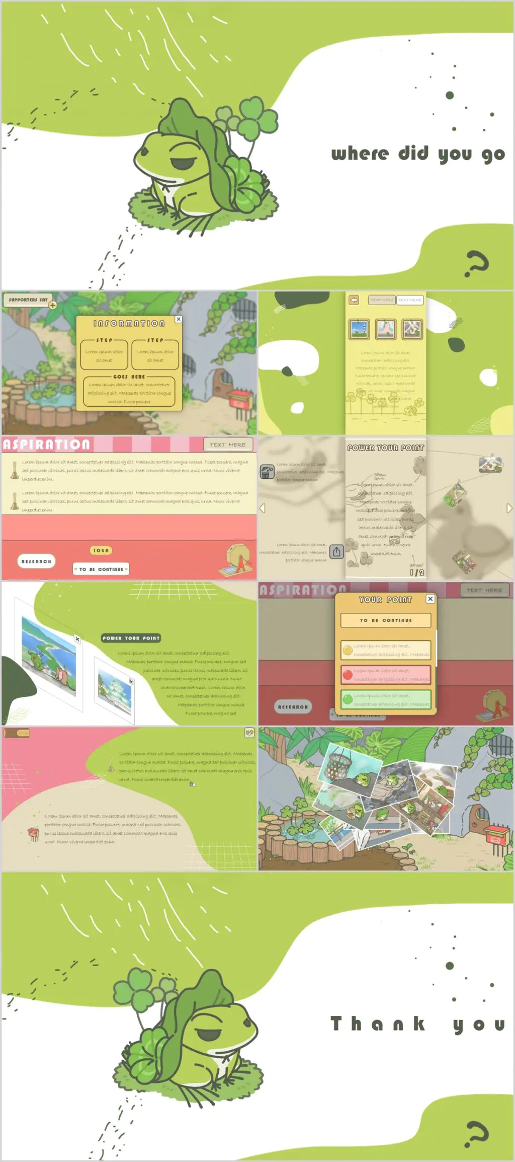 旅行青蛙游戏演示文稿幻灯片