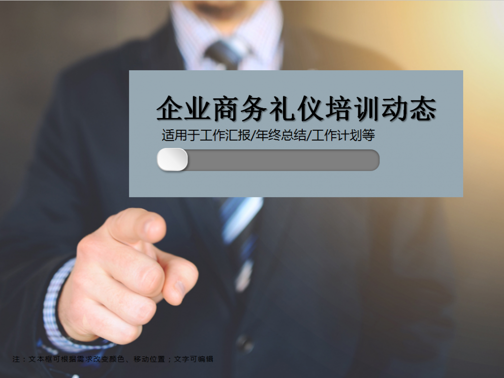 企业商务礼仪培训动态PPT模板插图