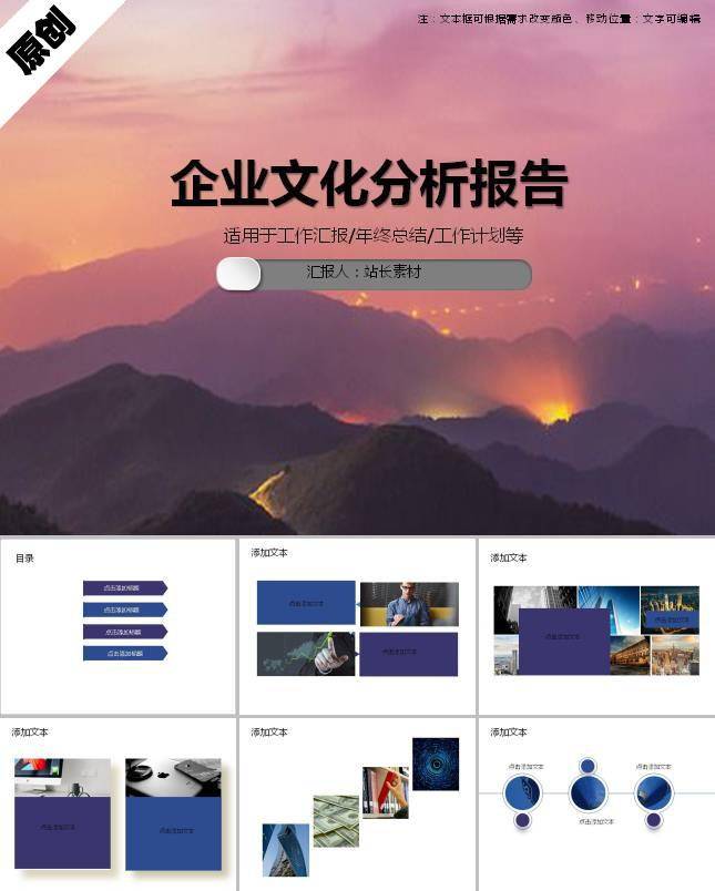 企业分析报告ppt模板插图