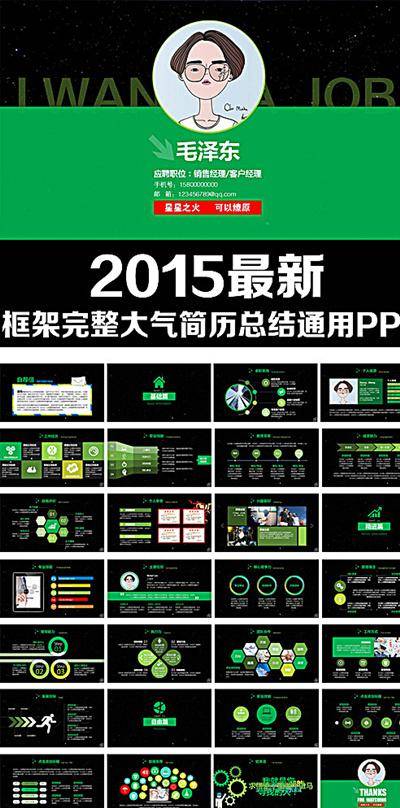 创意个人简历ppt插图