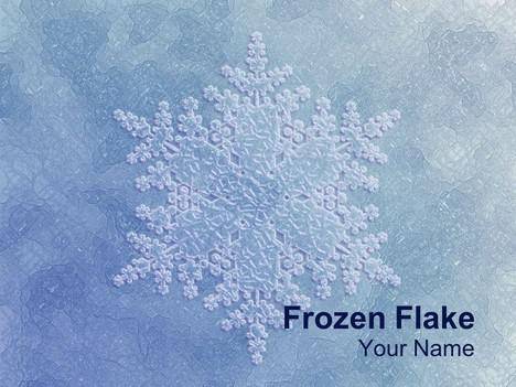 冰冷的雪花PPT模板插图