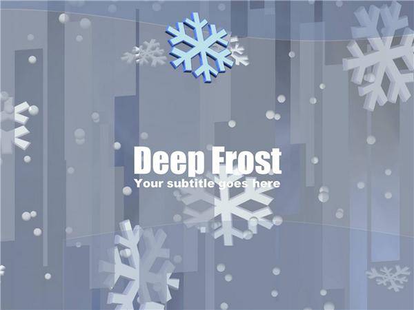 冬天舞动雪花ppt模板插图