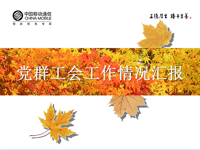 中国移动公司工作汇报PPT插图