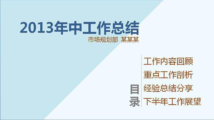 简洁的工作总结PowerPoint插图