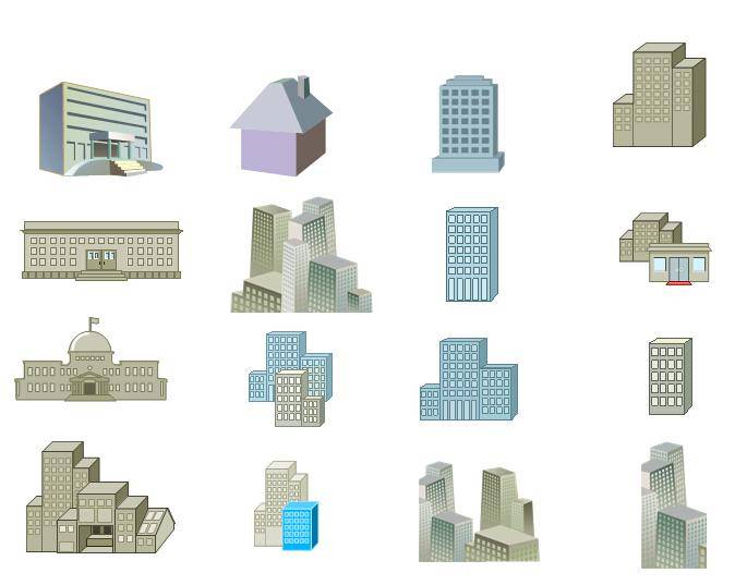 ppt建筑剪贴画插图