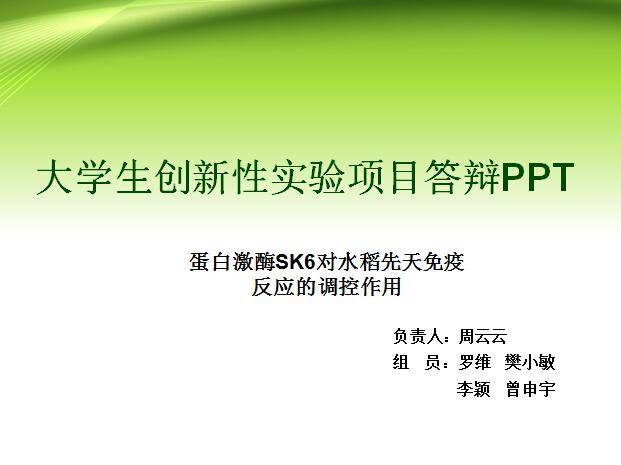大学生创新性实验项目答辩PPT插图