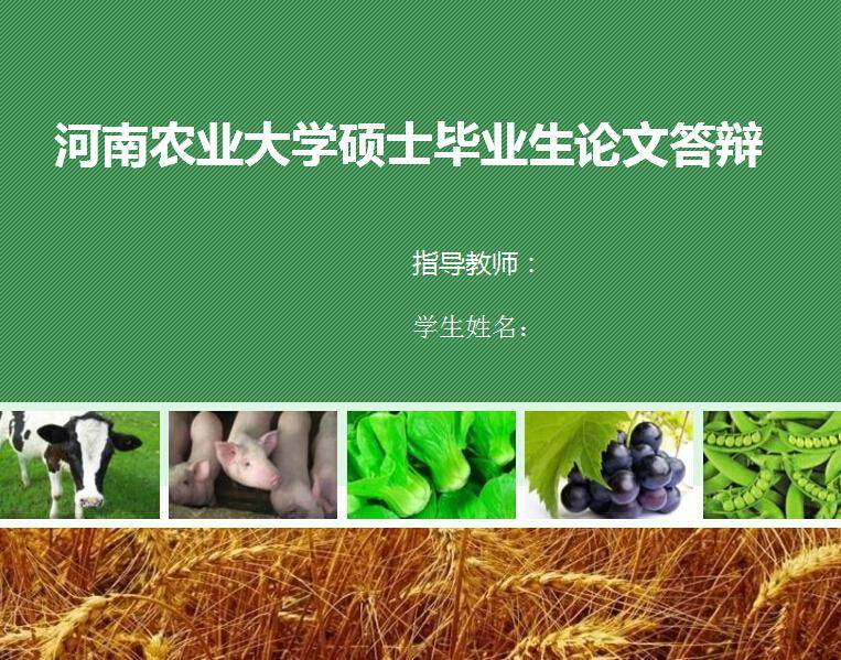 农学硕士毕业论文ppt模板插图