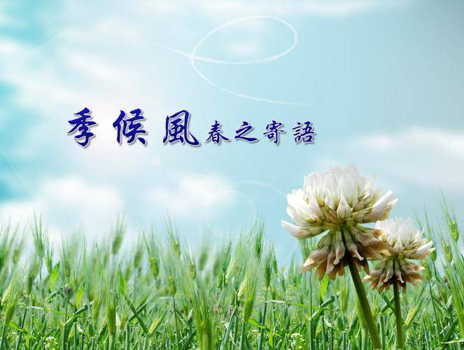 春天季语自然风光PPT背景插图