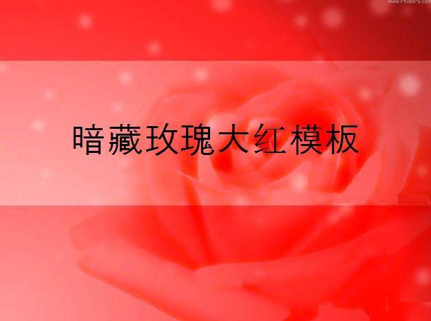 暗藏玫瑰大红模板插图