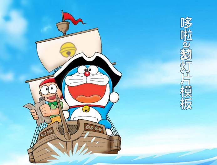 哆啦a梦动漫卡通PPT模板插图