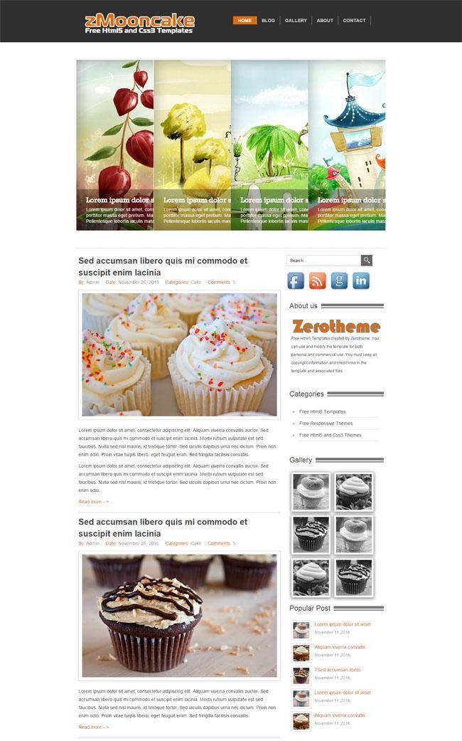 食品蛋糕DIY网站HTML5模板插图