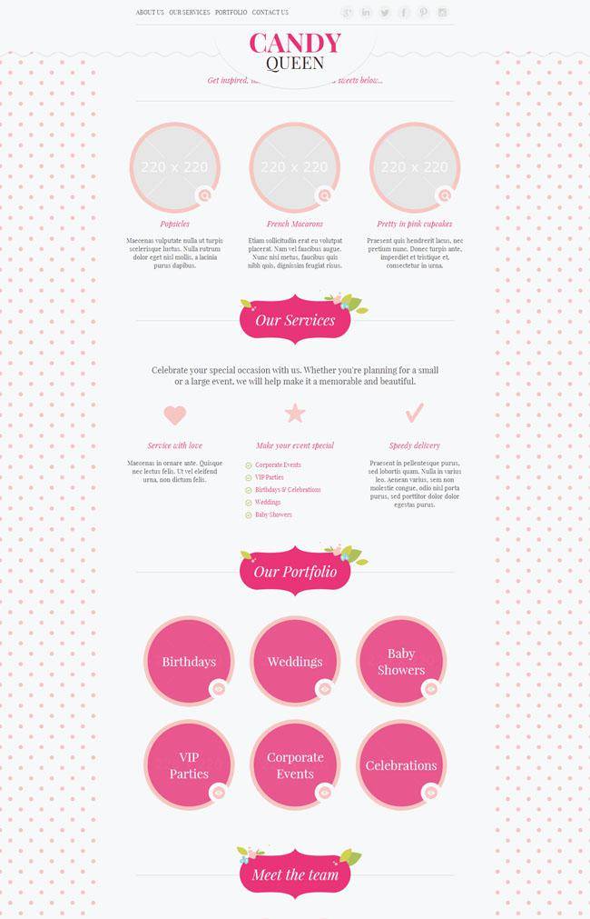 粉色恋爱交友企业网站模板插图