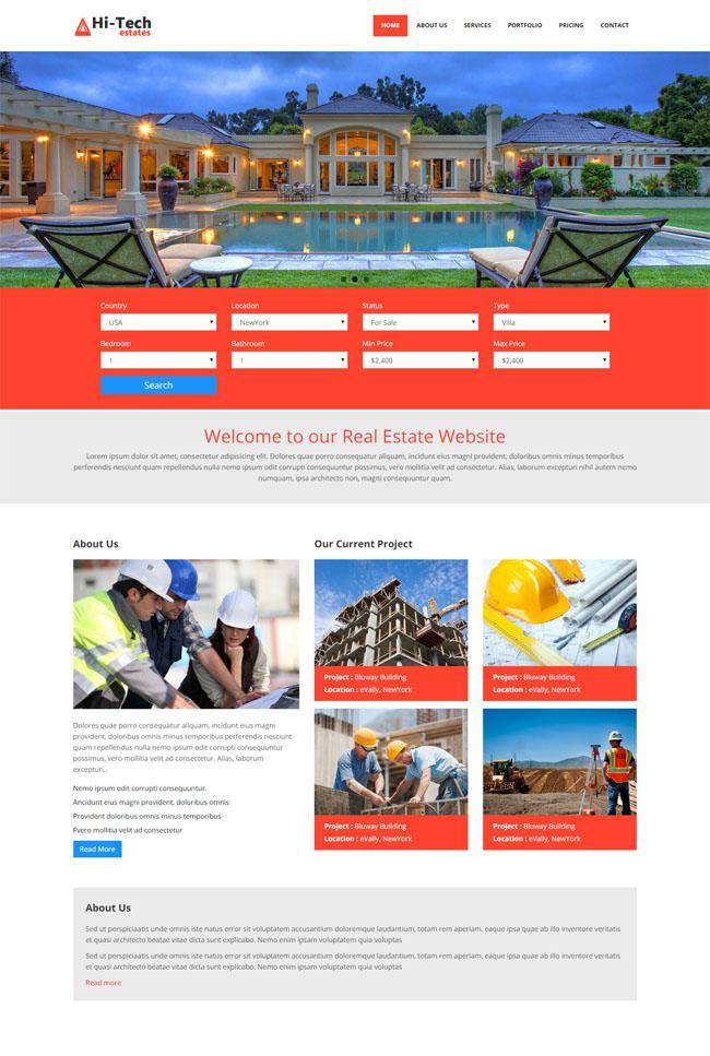 HTML5二手房源网站模板插图