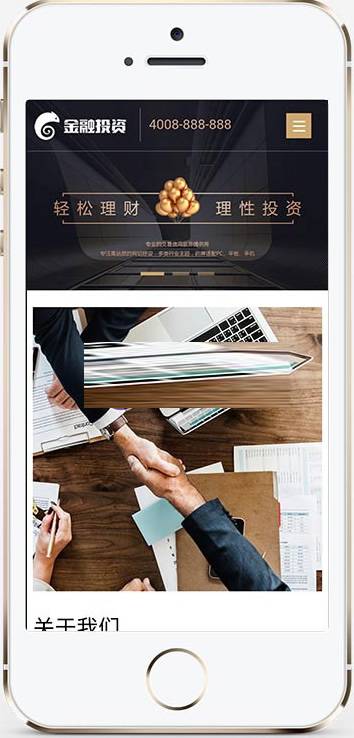 高端大气响应式金融投资理财公司网站源码 织梦dedecms模板 (自适应手机移动端)插图1