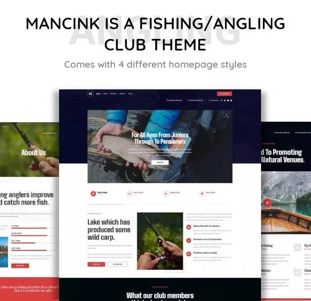 wordpress主题Mancink钓鱼垂钓爱好者渔具英文主题插图