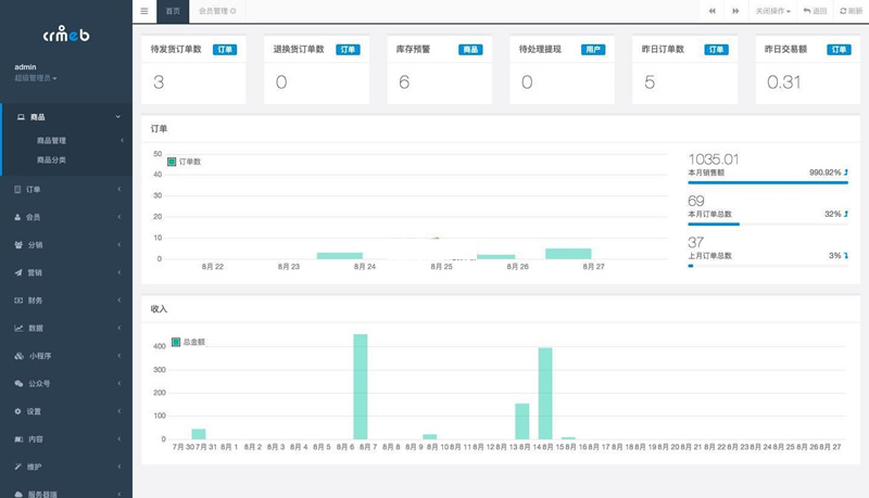 CRMEB客户管理+电商营销系统crmeb电商系统 v4.3.0 打通版插图1