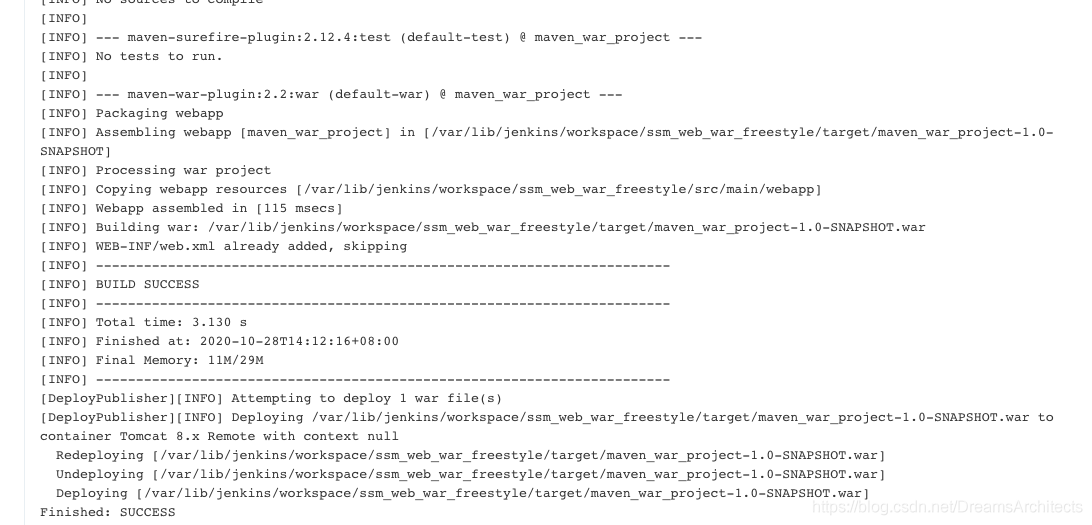 java jar jekins.war_Jenkins部署war包和部署jar包的详细步骤插图11