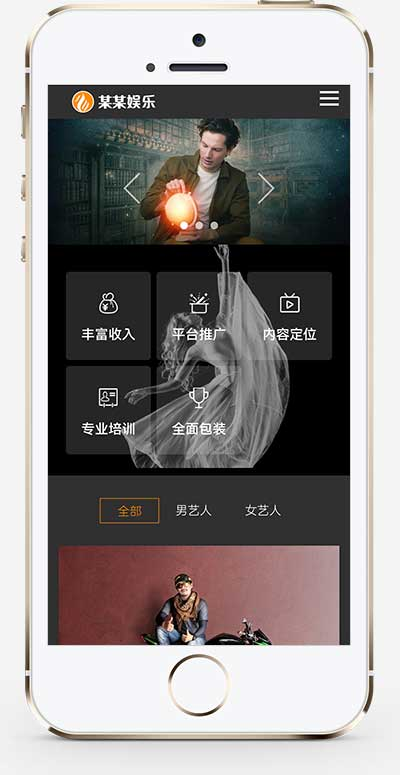 响应式文化传媒公司娱乐主播直播培训类网站源码pbootcms模板插图