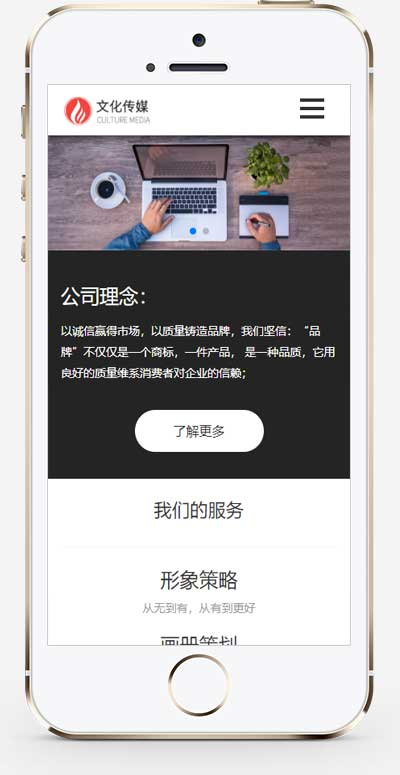 广告品牌策划设计公司网站pbootcms网站模板插图