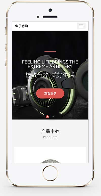 html5响应式智能音响数码电子产品网站源码pbootcms模板插图