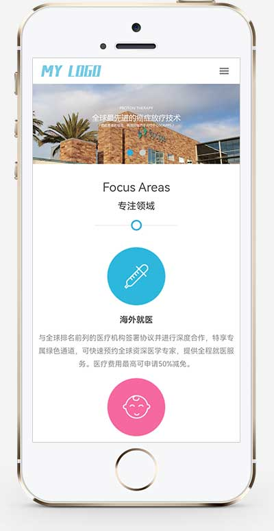 海外就医医疗机构医院网站源码pbootcms模板插图