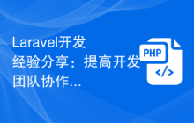 Laravel开发提高开发团队协作的技巧插图