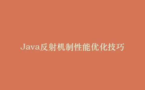 Java反射机制性能优化技巧插图 Java反射机制性能优化技巧插图