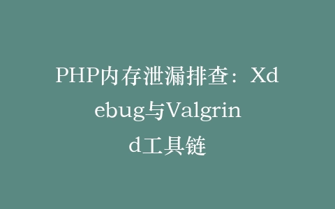 PHP内存泄漏排查：Xdebug与Valgrind工具链‌插图