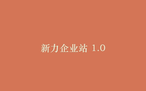 新力企业站 1.0插图