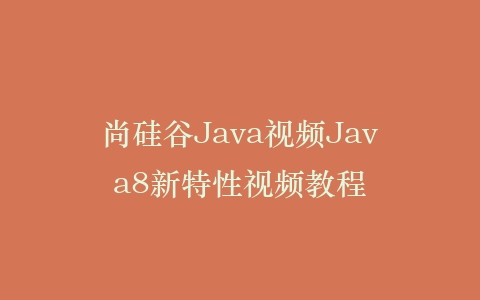 尚硅谷Java视频Java8新特性视频教程插图