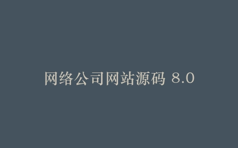 网络公司网站源码 8.0插图