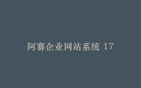 阿赛企业网站系统 17插图