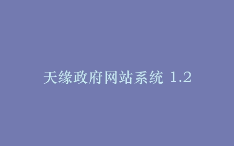 天缘政府网站系统 1.2插图