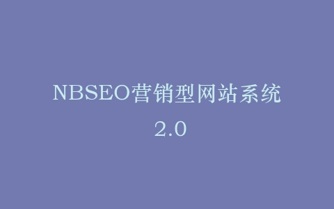 NBSEO营销型网站系统 2.0插图