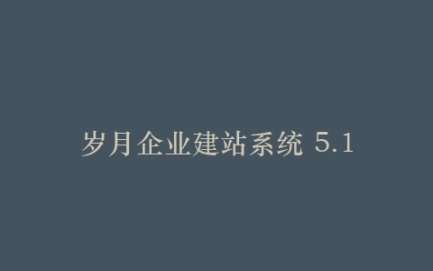 岁月企业建站系统 5.1插图
