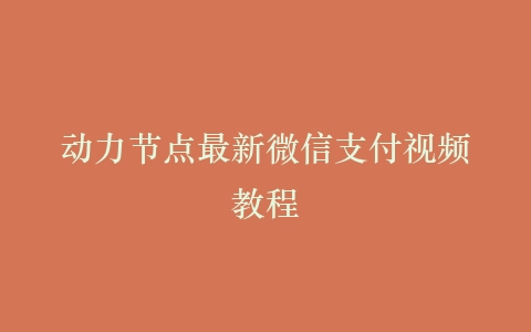 动力节点最新微信支付视频教程插图