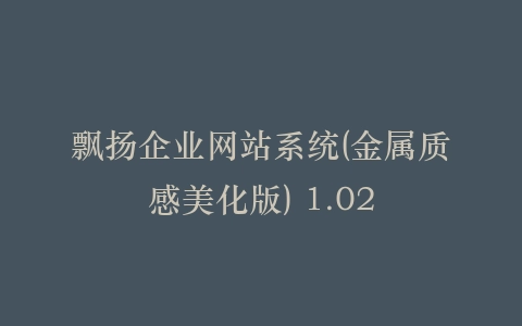 飘扬企业网站系统(金属质感美化版) 1.02插图