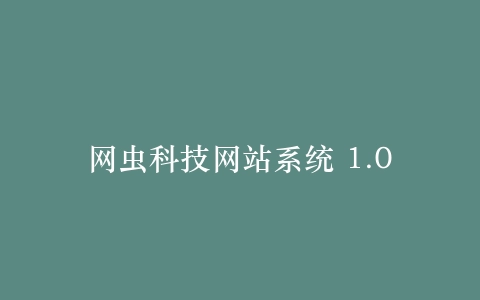 网虫科技网站系统 1.0插图