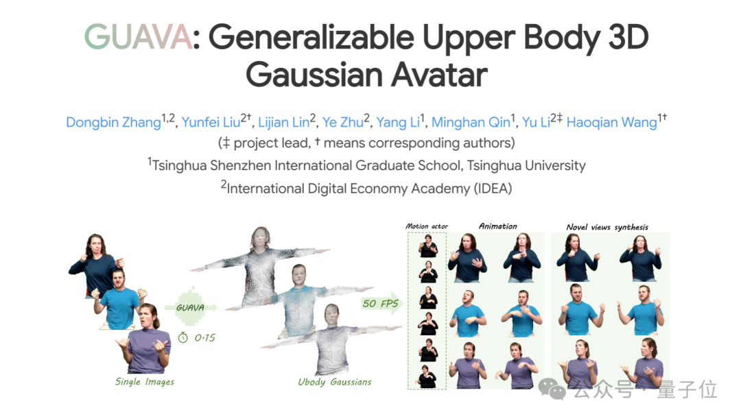 一张图0.1秒生成上半身3D化身！清华IDEA新框架入选ICCV 2025插图