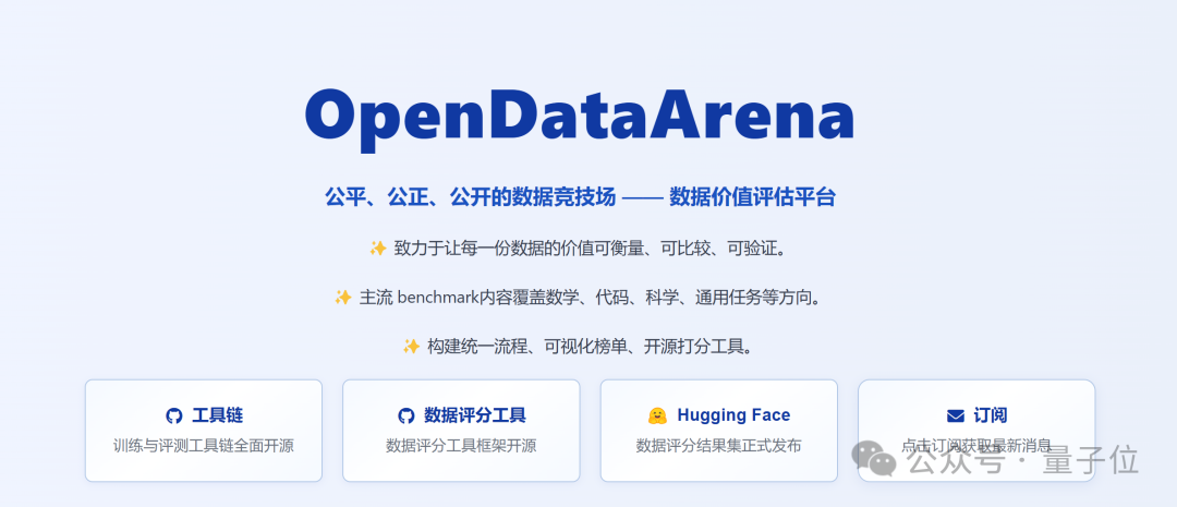 告别“炼丹玄学”：上海AI实验室推出首个大模型数据竞技场OpenDataArena插图
